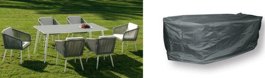 Funda protectora para mesa rectangular y 8 sillas