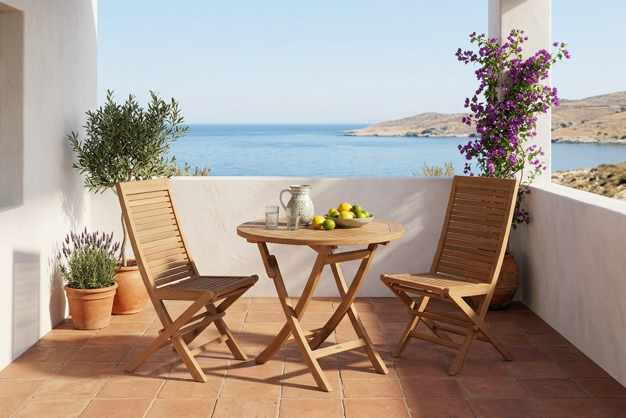 Silla plegable teca